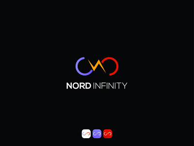 NORD INFINITY MODERN LOGO-INFINITY FLASH LOGO-FLASH LOGO app brand mark branding branding and identity colorful logo creative logo design graphicdesign icon illsutrator infinity logo logo logodesign modern logo simple simple logo typography vector