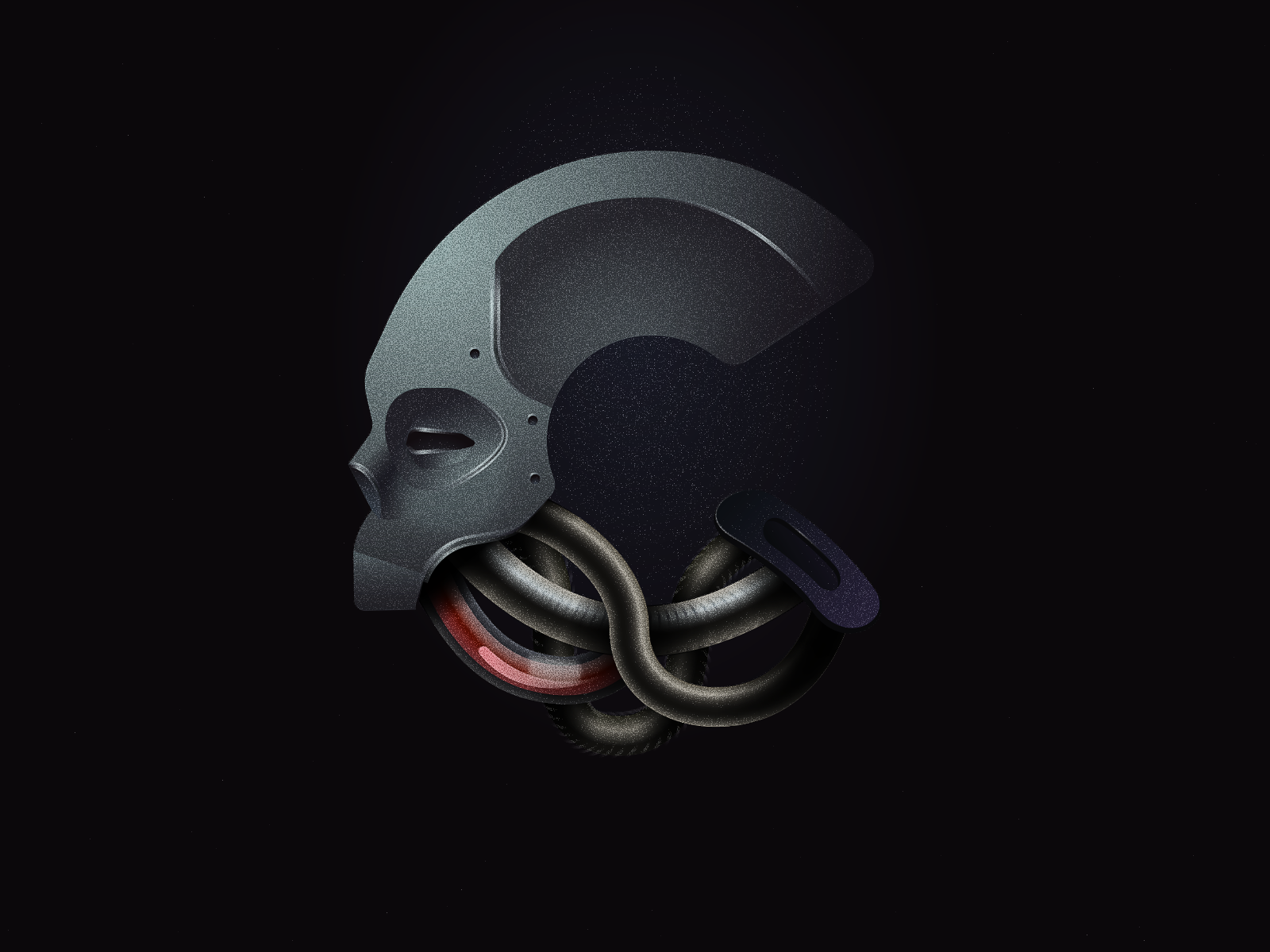 C-Cyborg 36daysoftype illustration skull