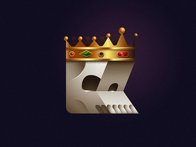 King 36daysoftype crown illustration king mark skull type