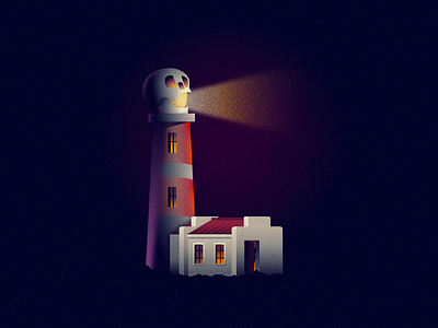 Lighthouse 36daysoftype icon illustration lighthouse lights skull