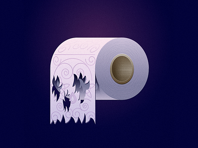 Paper 36daysoftype illustration skull toilet paper