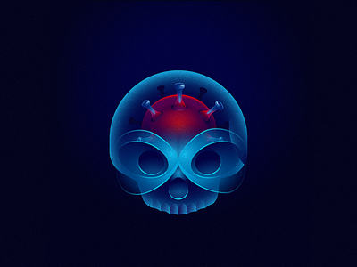X-ray 36daysoftype illustration skull virus x-ray