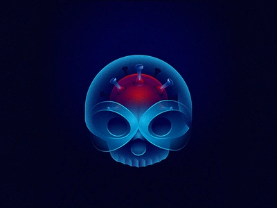 X-ray 36daysoftype illustration skull virus x ray