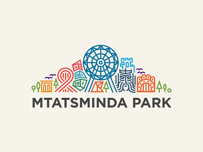 MtatsmindaPark amuse attraction entertainment line logo logotype.mark park roller coaster