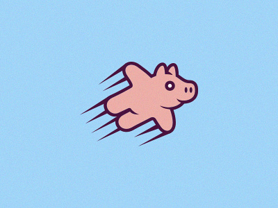 Flying Piggy fly illustration mark pig piggy speed