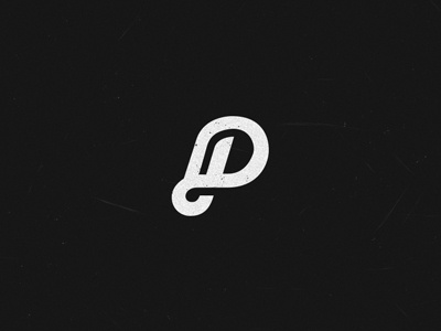 P or D black d letter logo logotype mark milk p type white