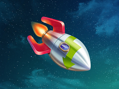 Rocket Downloader app downloader icon illustration mac rocket space speed