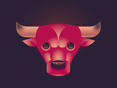 Bull bull chicagobulls gradients grain illustration mascot noise redbull symbol