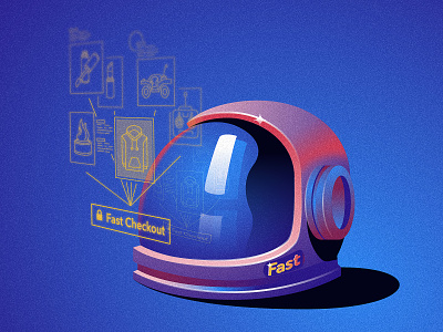 Astronaut astronaut helmet icon illustration space