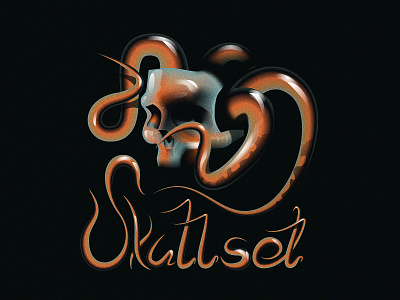 Skullset 🌇 illustration skull sun reflection type typogaphy