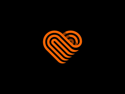 Heart heart logo mark simple symbol