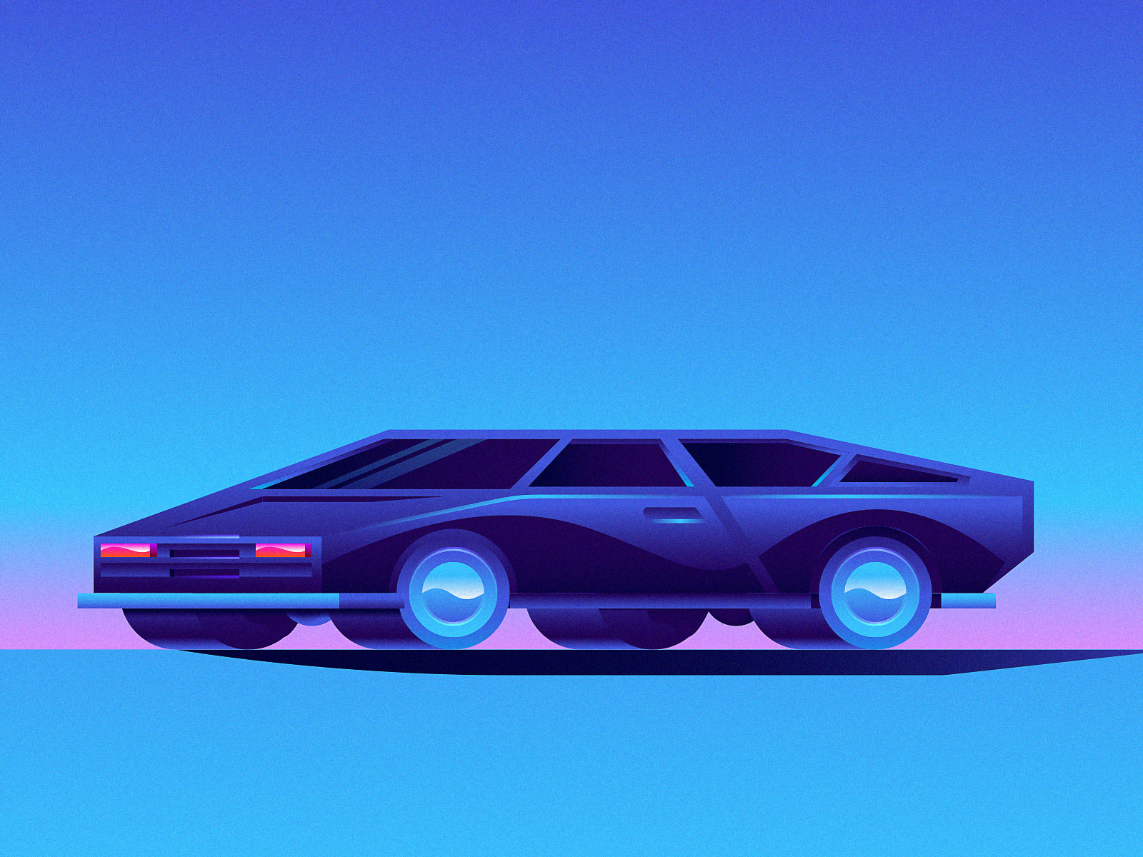Futuristic Car car design futuristic illustration illustrator simple