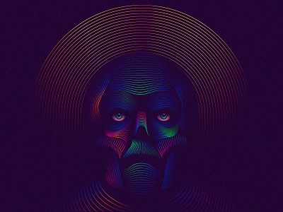 $aint blend colorful design gradient graphic graphic design illustration line skull