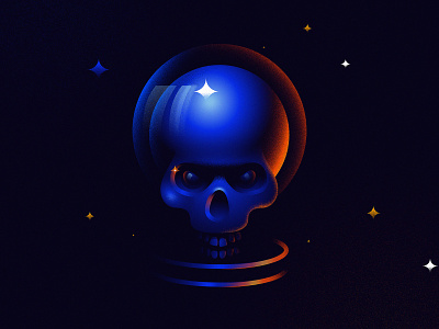 Lost in Space design illustration illustrations simple skull space
