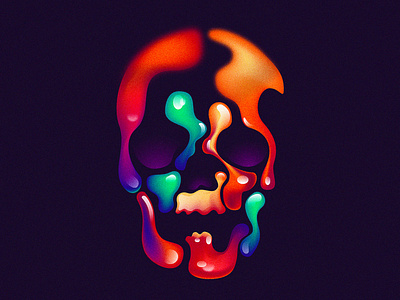 Liquid 💀 gradient illustration mark simple skull