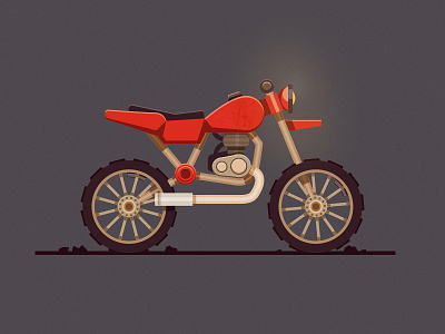 Trials Motorbike bike illustration motorbike motorcycle simple trials