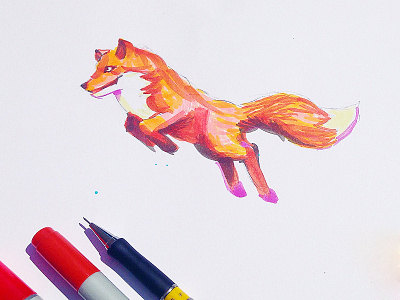 Foxy fox foxy illustration jumo sketch