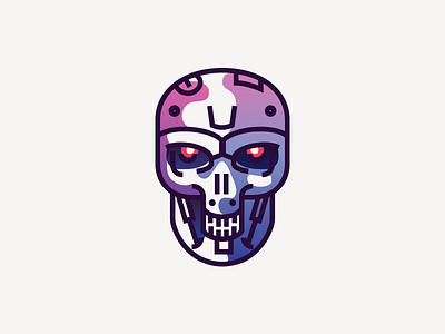 T 800 head illustration mark movie skull t 800 terminator