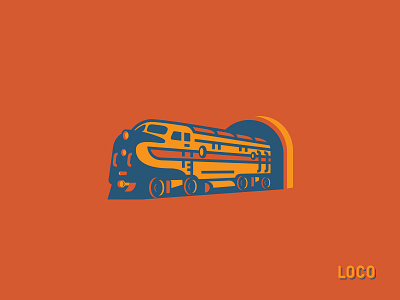 Loco illustration iron horse loco locomotive rail railway train tunnel