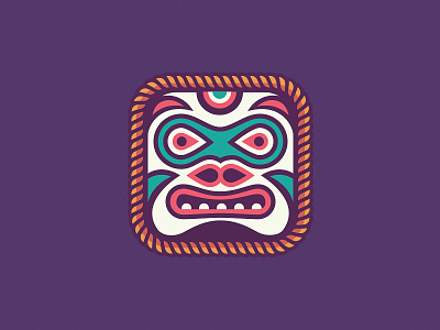 Kwakwaka animal bear icon illustration indian mask masks native