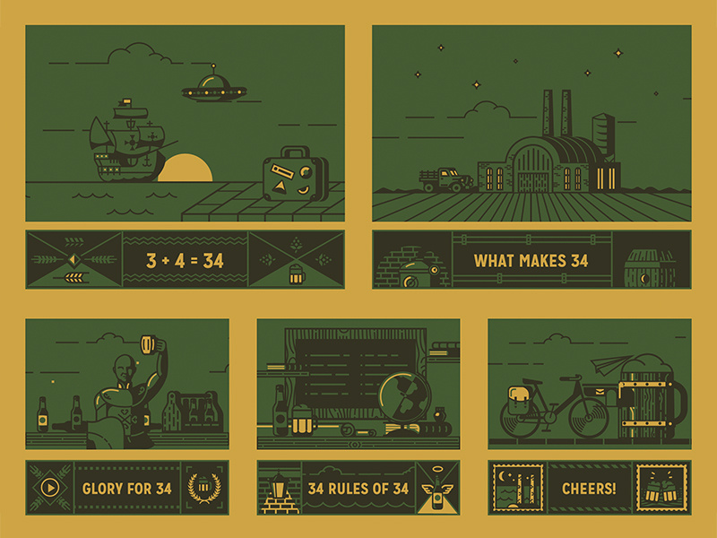 3+4=34 layout ux ui beer craft brewery site page web