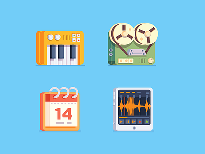 Musik audio calendar date icon icons keyboard midi music play record tablet