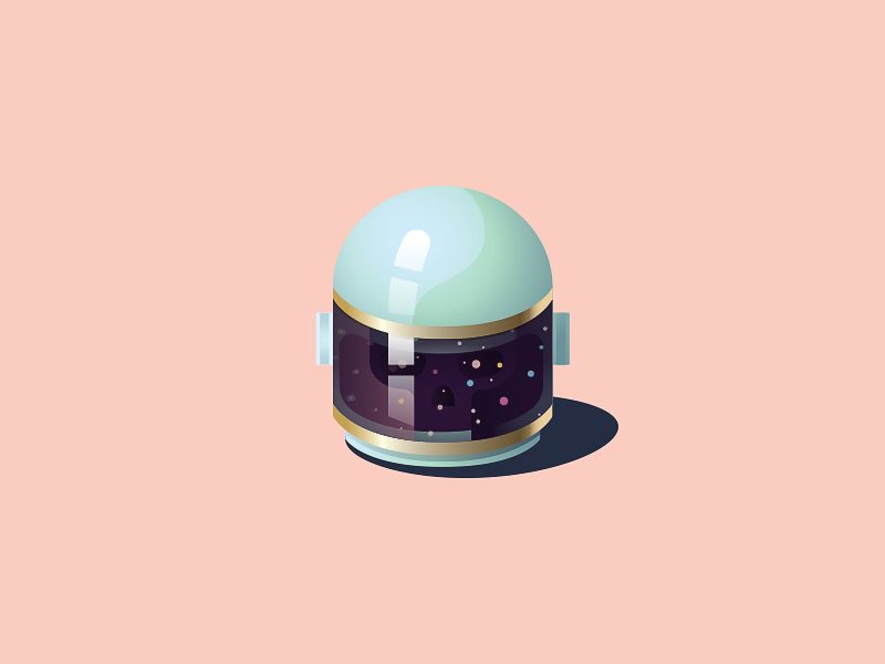Ad Astra nick kumbari skull galaxy stars illustration astronaut helmet space