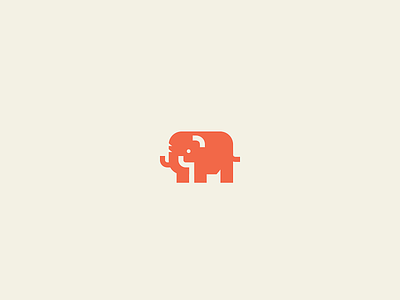 Tiny Elephant baby cute elephant icon logo mark symbol