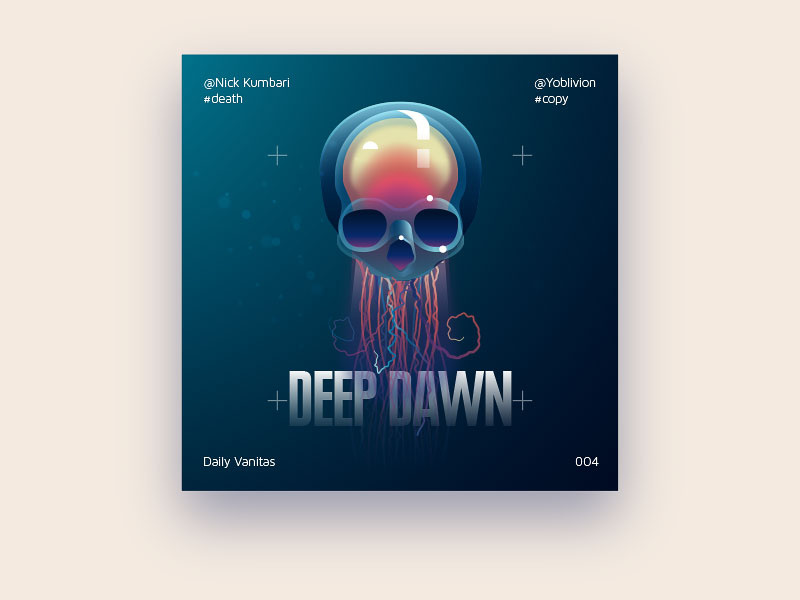 Jelly Skull - 004 mark layout illustration vanitas daily poster skull
