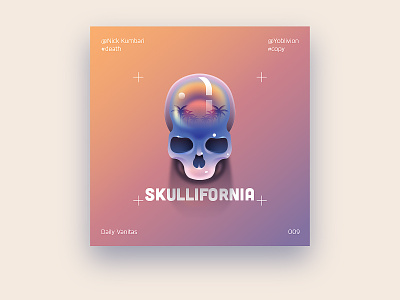 Skull - 009 california daily illustration layout mark poster skull sun vanitas