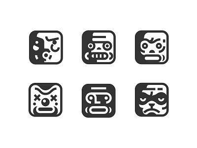 Faces face icons illustration mark mood symbols