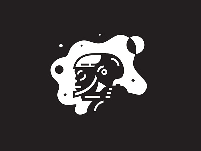 Space astronaut galaxy helmet illustration skull space stars