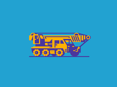 Crane Truck car crane illustration simple truck