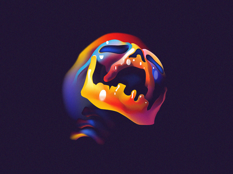 Suffocated tombs color mark layout illustration vanitas daily poster skull