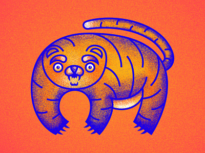 Teddy animal bear cat dissolve face illustration lines stripes stupid texture tiger
