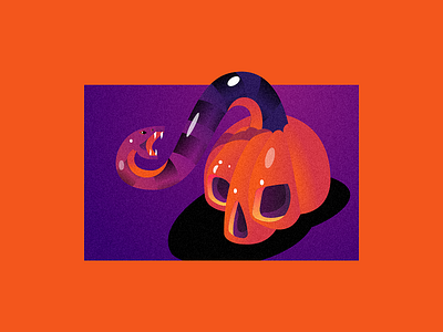 Helloween💀 gradients halloween illustration pumpkin skull