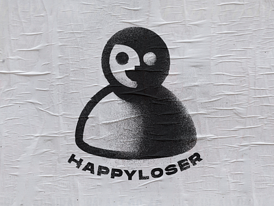 Happyloser face funny icon mark poster symbol
