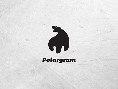 Bear Polargram bear black and white logo mark polargram