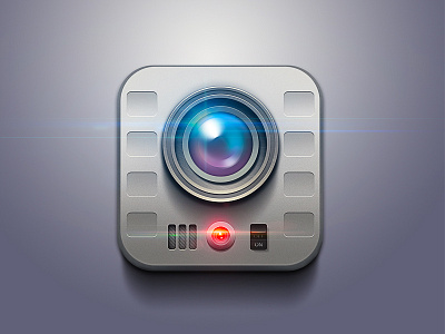 Video Camera app camera flare icon ios lens lens flare mic microphone record video