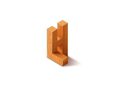 LH icon logo mark monogram wood