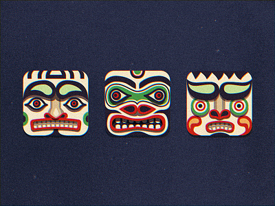 Masks icon illustration indian mask simple icons