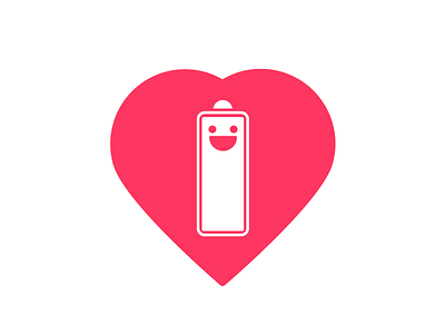 Battery Friendly! battery emoji heart icon ios pink smiley