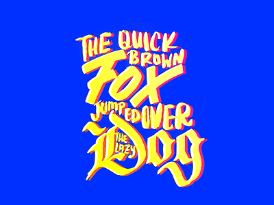 The quick brown fox... brushtype calligraphy handlettering lettering type typography