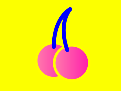 Bum cherry design icon minimalist ui