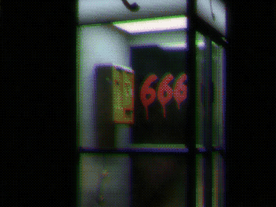 Dial 666 c4d cinema3d lowpoly modelling night phone retro vhs