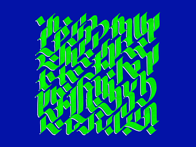 Cursed Text blackletter calligraphy gothic hand lettering lettering