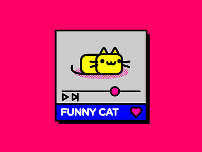 MiniTube cat design icon minimalist ui ux