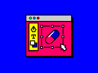 pill.ai design drug icon illustrator minimalist pill ui ux