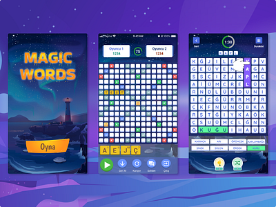 Magic Words - Word Search Game figma game design graphic design illustration ui