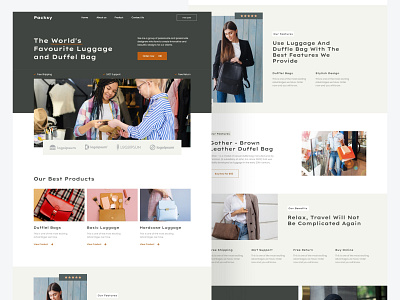 Packsy - Bags & Fashion Store Landing Page bags fashion furniture homepage landing ui ux website